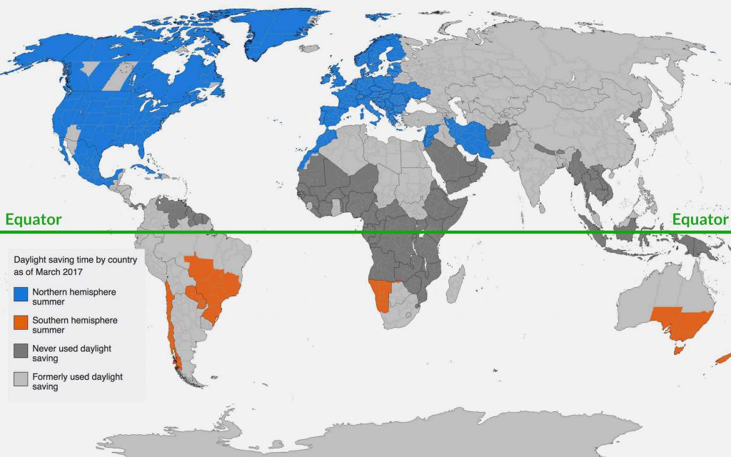 Daylight Savings Countries 2017 Equator Touchstone Closing